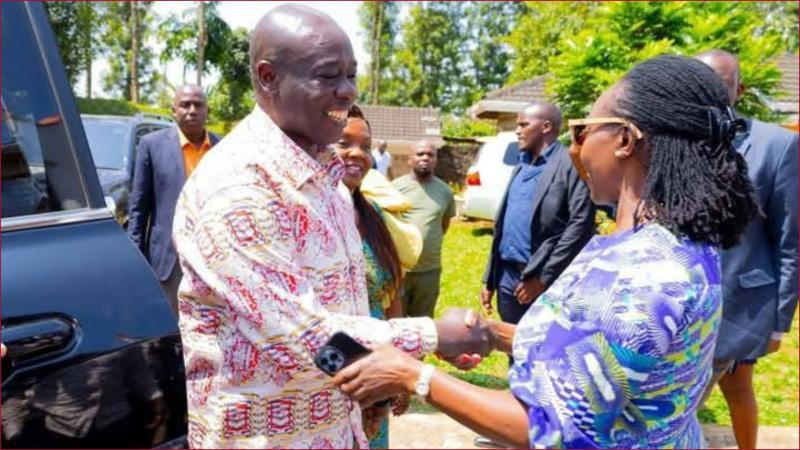 Former deputy president Rigathi Gachagua with Narc Kenya party leader Martha Karua.